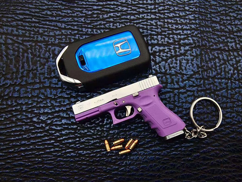 古仕龙合金帝国g17 格洛克 glock 1:3金属 抛壳版 拆卸模型钥匙扣