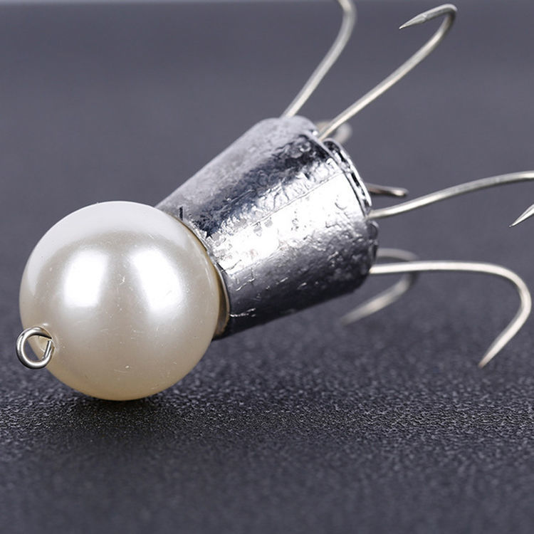 八带钩六爪鱼钩八带珍珠鱼钩夜光鱿鱼钩钓八爪鱼软硬章鱼钩乌贼钩 大