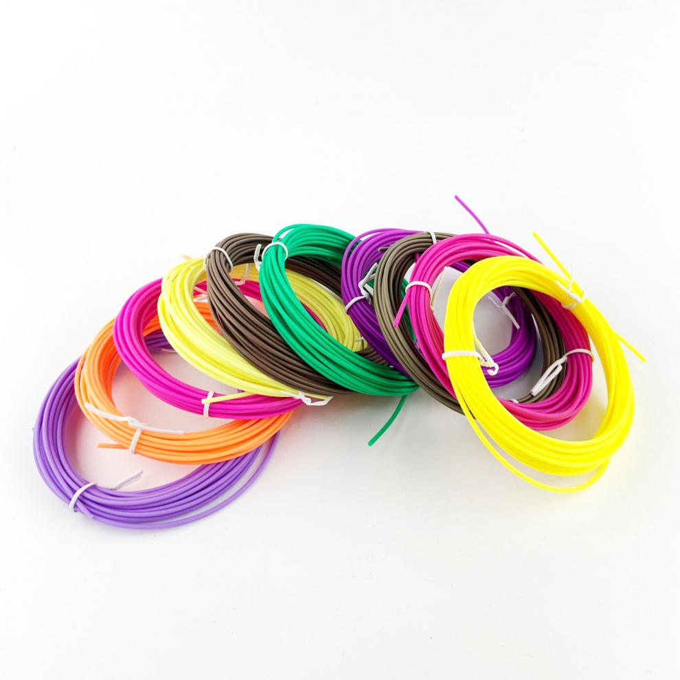 低温3d打印笔pcl颜料耗材笔芯长50米低温立体绘画笔涂鸦画材料打印线