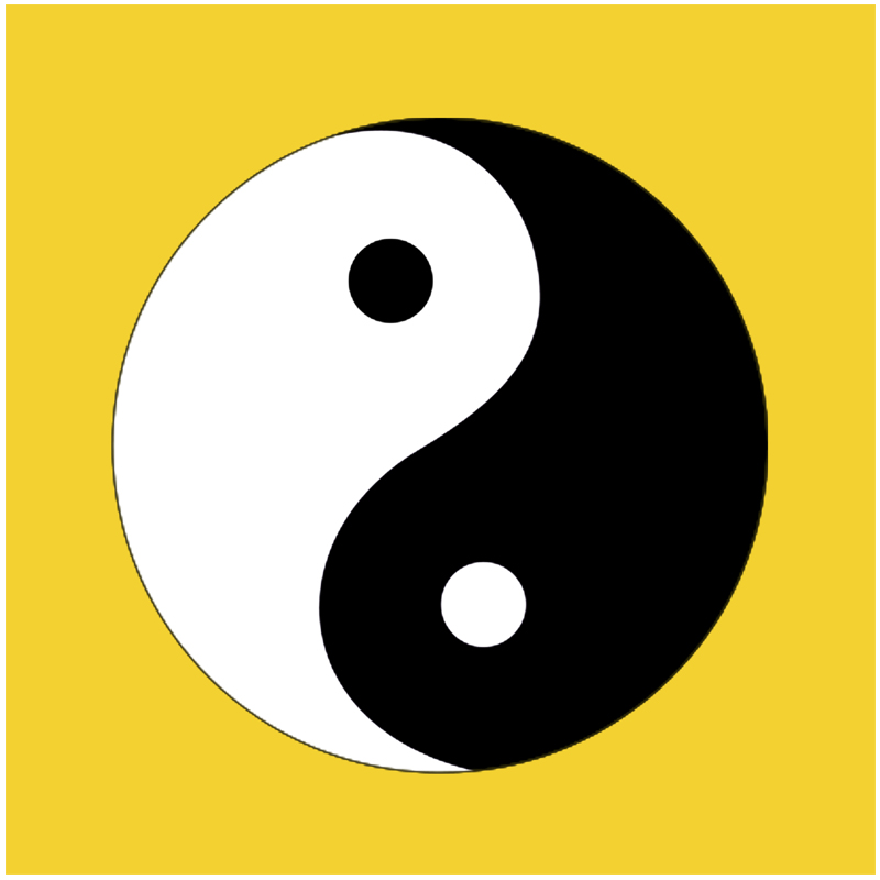 五行图太极图纸图片家中门贴画贴纸挂图装饰画ins风新 2号黄底 22x22