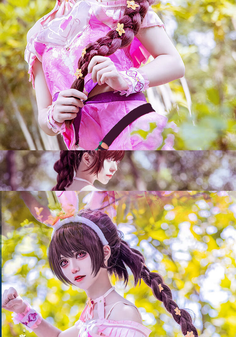 fynu斗罗小舞同款衣服cos服装儿童版套装女童兔耳朵大陆小五的衣服