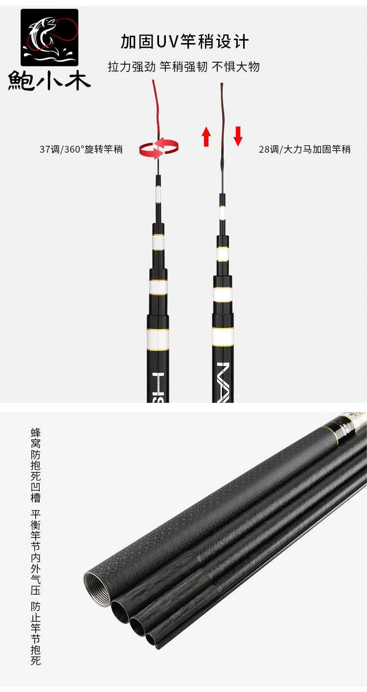 名伦贵鱼竿手竿钓鱼竿十大品牌综合性台钓竿超轻超硬钓杆轻量化综合