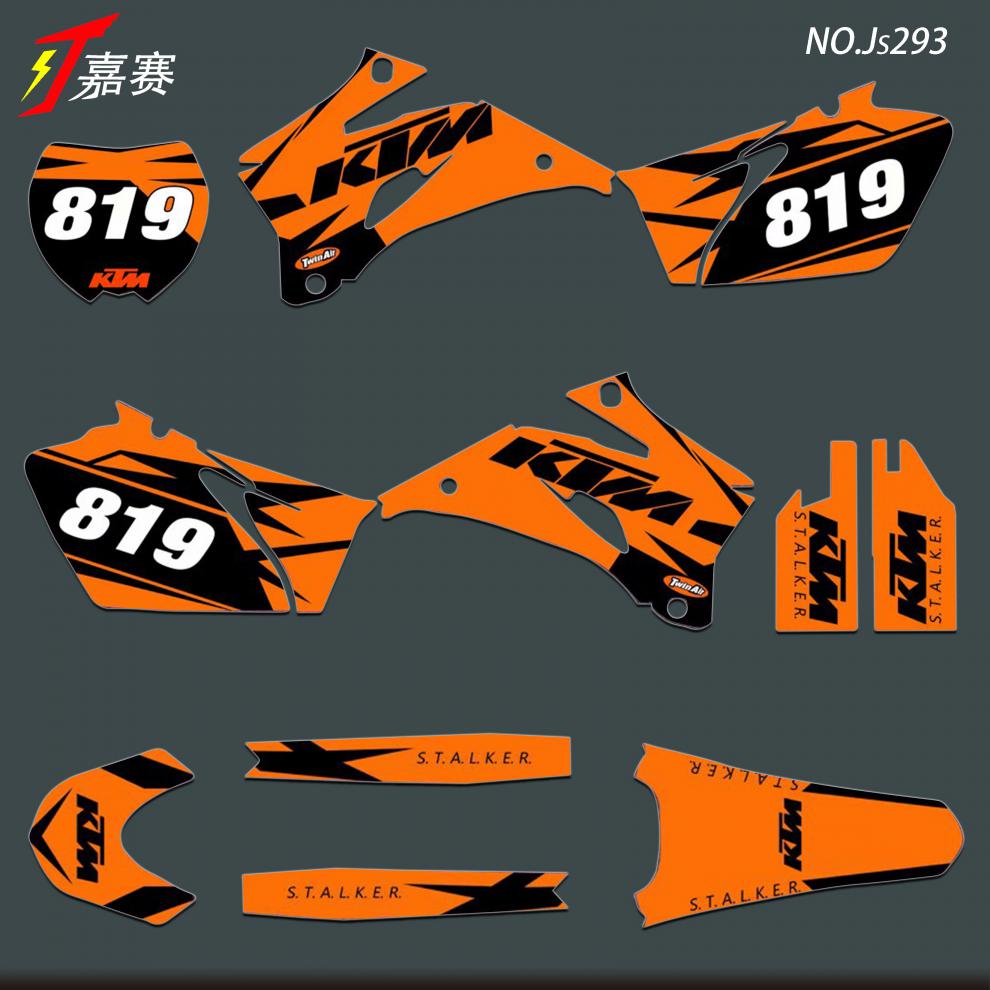 适用于正林nc250雅马哈wr yz250f fx 450f越野摩托车贴花版画贴纸车