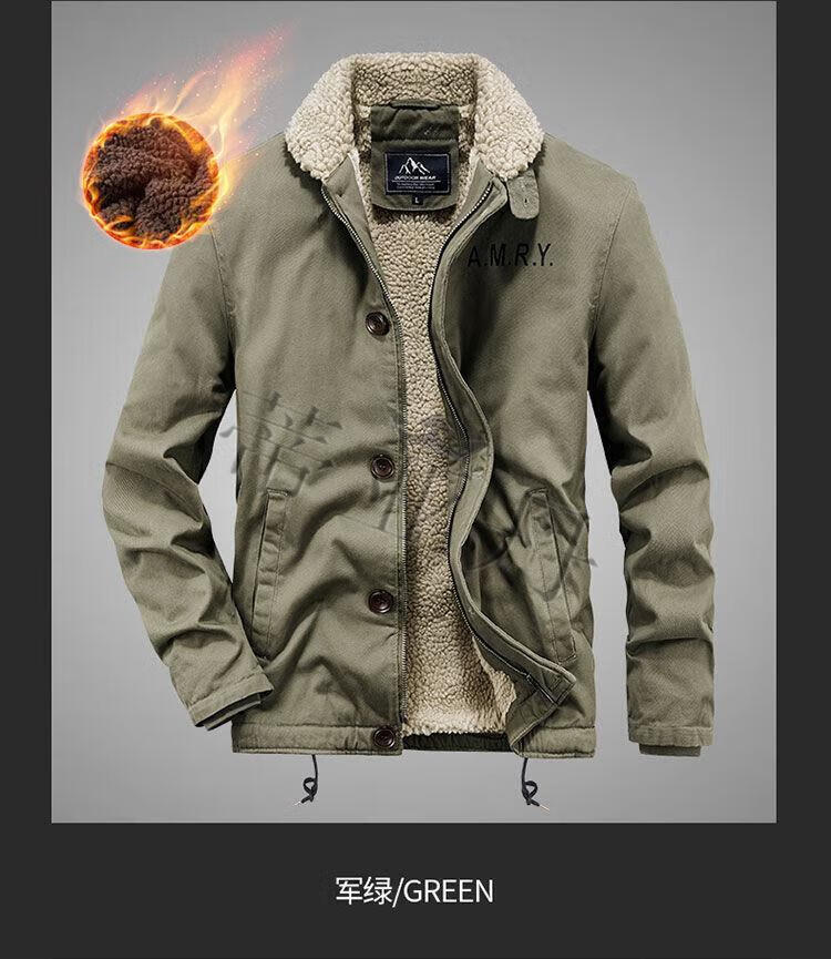 蒂亚丹dyd玖零柒n1海军甲板服羔绒夹克男冬季棉服加厚加绒美式军棉衣