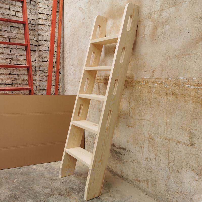 实木楼梯 梯子家用 家用加宽加厚上下铺爬梯实木阁楼简易梯室内楼梯