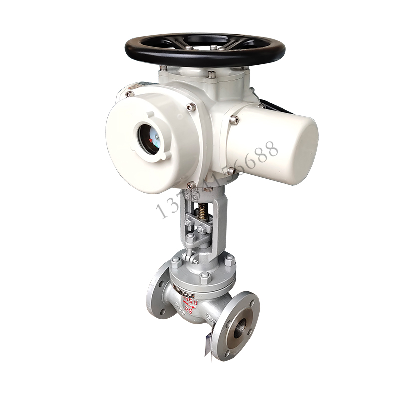 电动截止阀蒸汽高压法兰dn50铸钢高温油远程开关智能调节阀j941h dn15