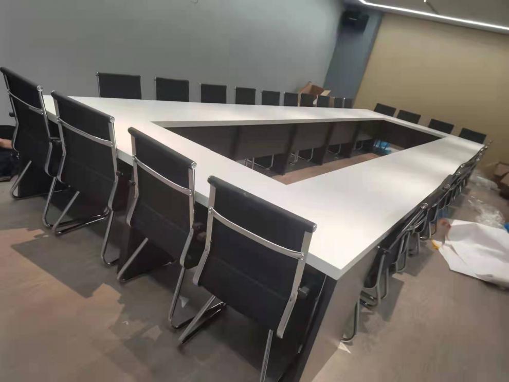 创意拼接椭圆会议桌自由组合加厚u型会议桌大型开会培训长条桌椅40米