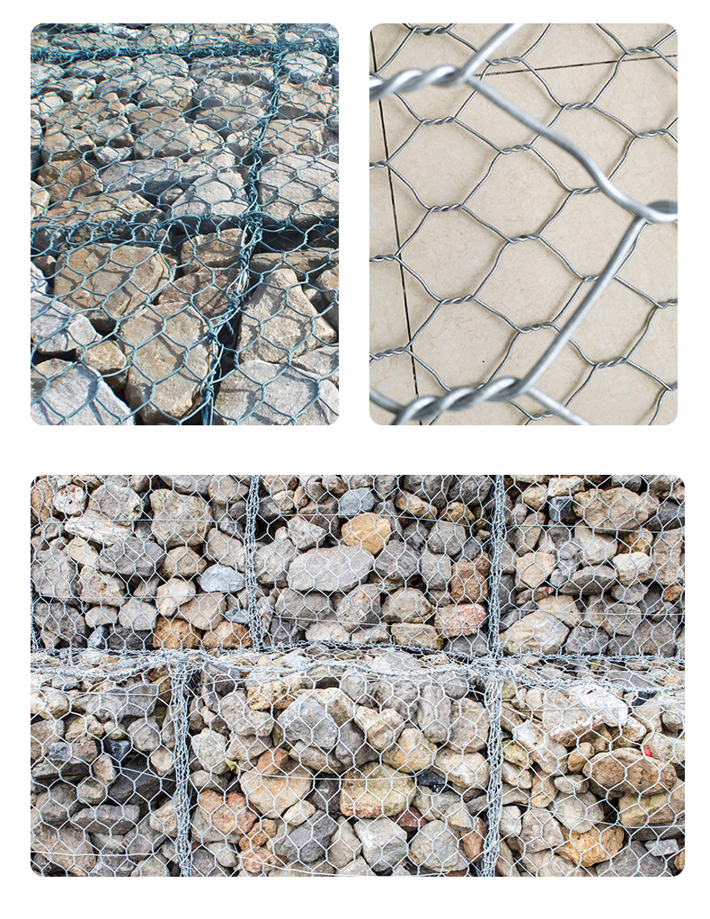 镀锌铅丝石笼格宾固宾笼雷诺护垫宾格网河道防护网 白色【图片 价格