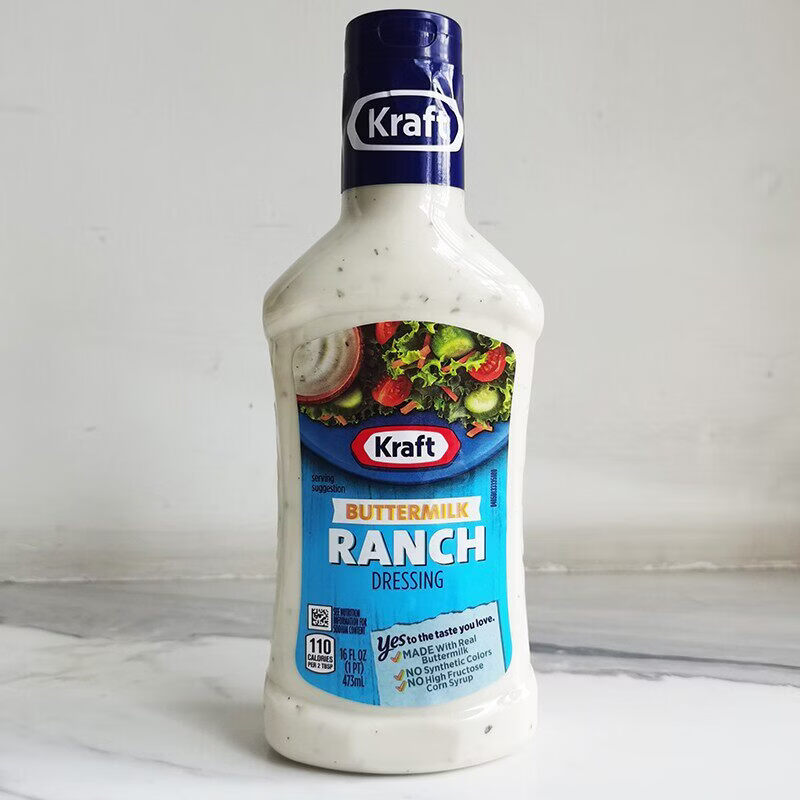 Bimiao Fenchen American Hollomen Farm Ranch Salad Dressing, Sushi and Bread Seasoning, Farm Flavor Ranch Family Size 709mL thumbnail 3