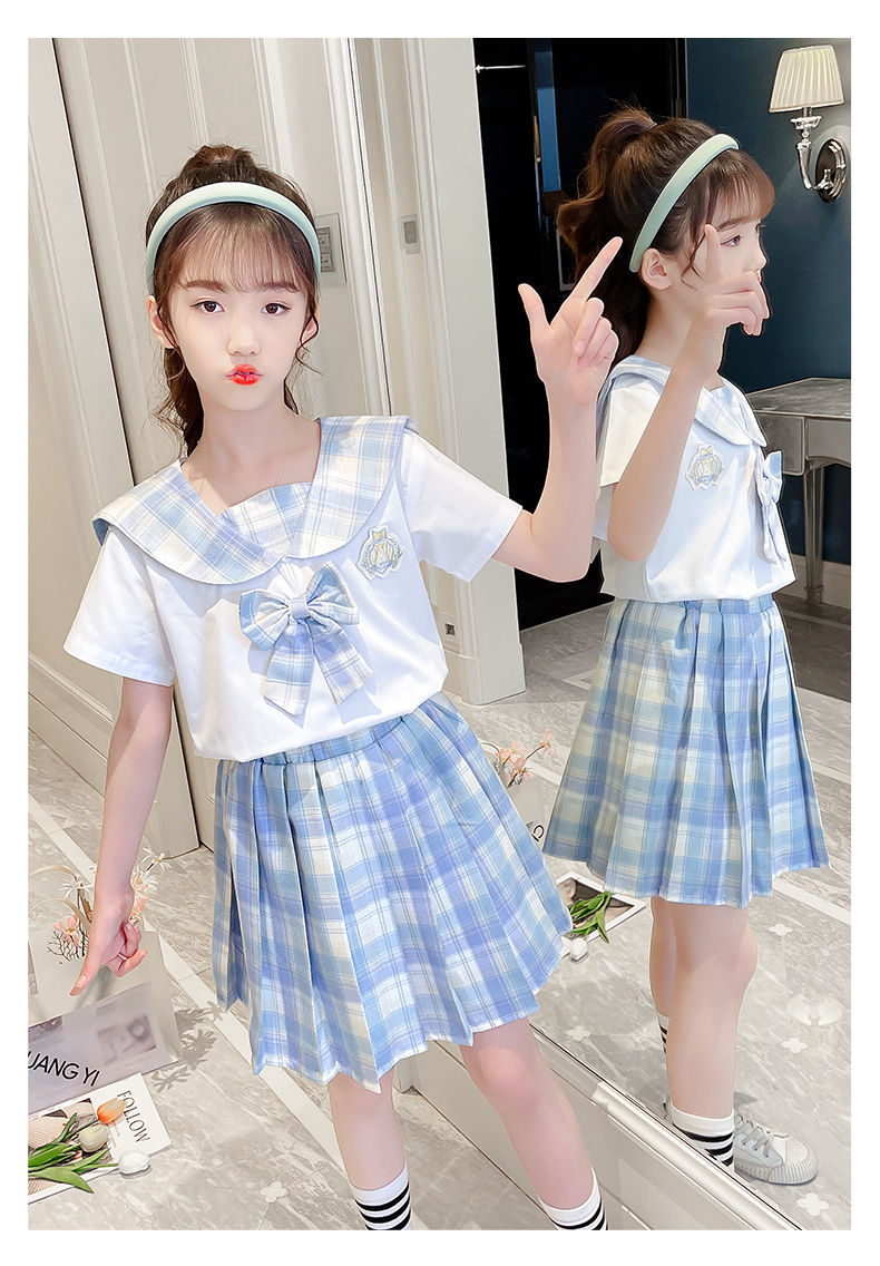 jk制服儿童 jk制服裙子女童夏季10岁儿童夏天裙套装小学生正版学院风