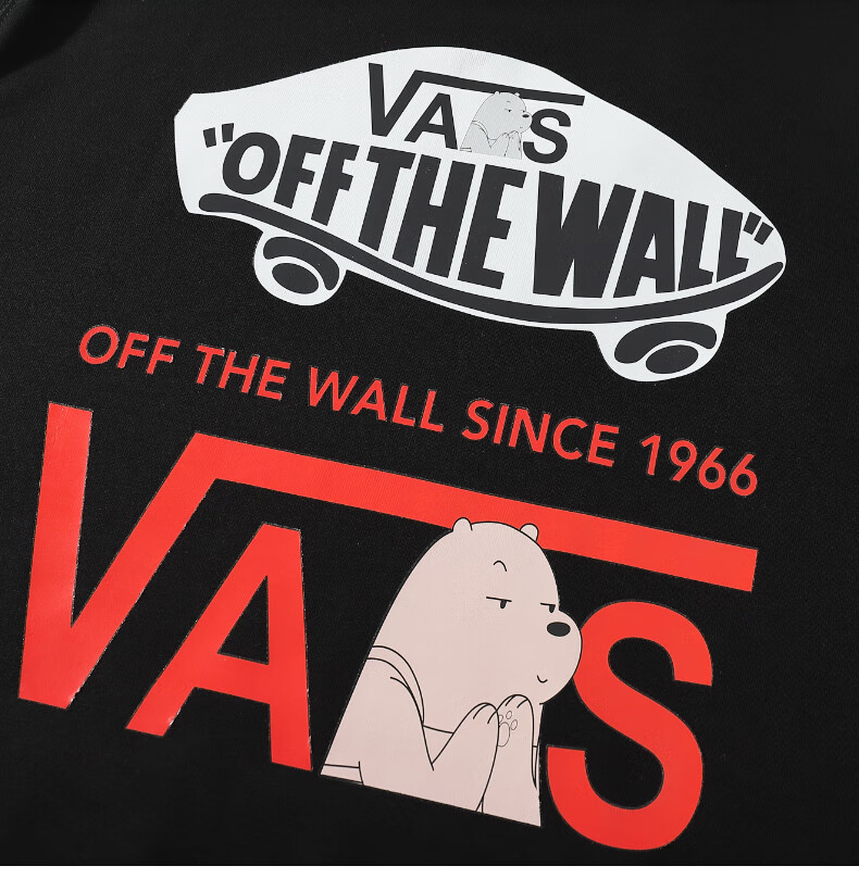 vans)vanspiuvey万斯男女情侣连帽加绒卫衣秋冬宽松潮牌圆领套头衫boy