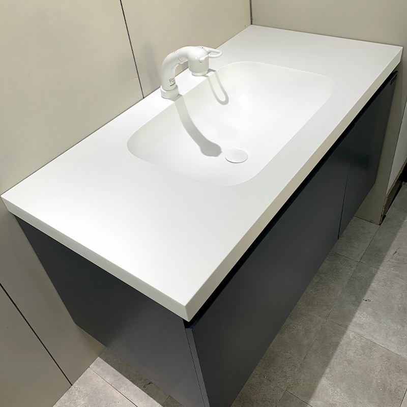 可丽耐一体盆定制美国进口杜邦台面浴室柜组合台下盆洗脸盆洗漱台 可