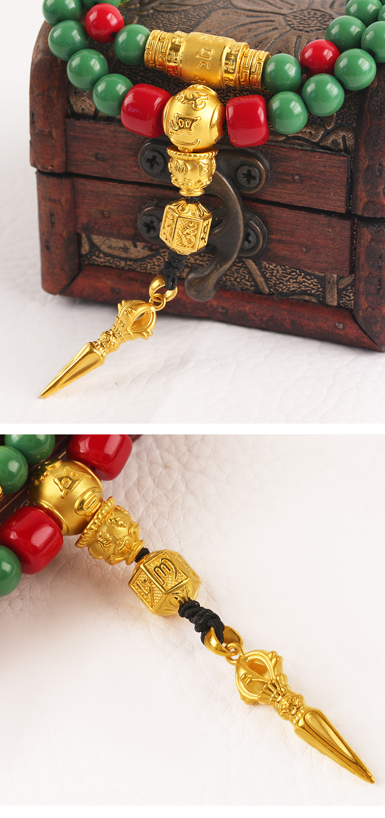 洛河 黄金3d硬金吊坠金刚降魔杵男女款999足金法器藏式十字杵挂坠项链