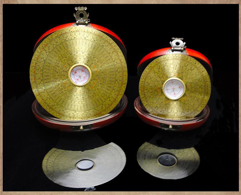 寸高精度圆形仿古纯铜面三元三合综合盘罗经仪 5寸圆形仿古罗盘【图片