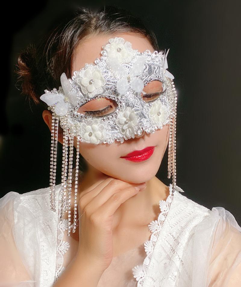 蒙面唱将男士面具 假面女凰威尼斯名媛蕾丝面纱面具私人派对舞会网红