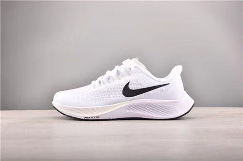 耐克(nike)飞马37代zoom气垫跑步鞋登月37透气男女训练鞋回 白红黑 36