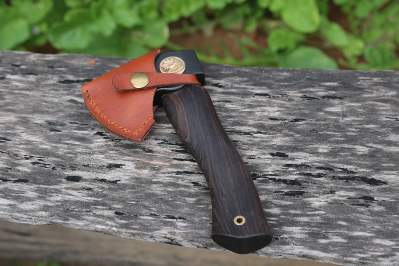 定制手斧edc随身户外小斧头帮道具440c钢制木柄小型迷你斧 小斧头