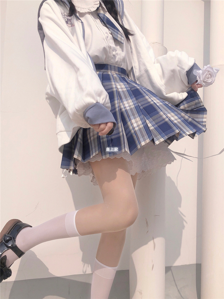 小个子女生jk 无内衬半身裙裙子格裙小短裙少女夏季百褶裙学生制服裙
