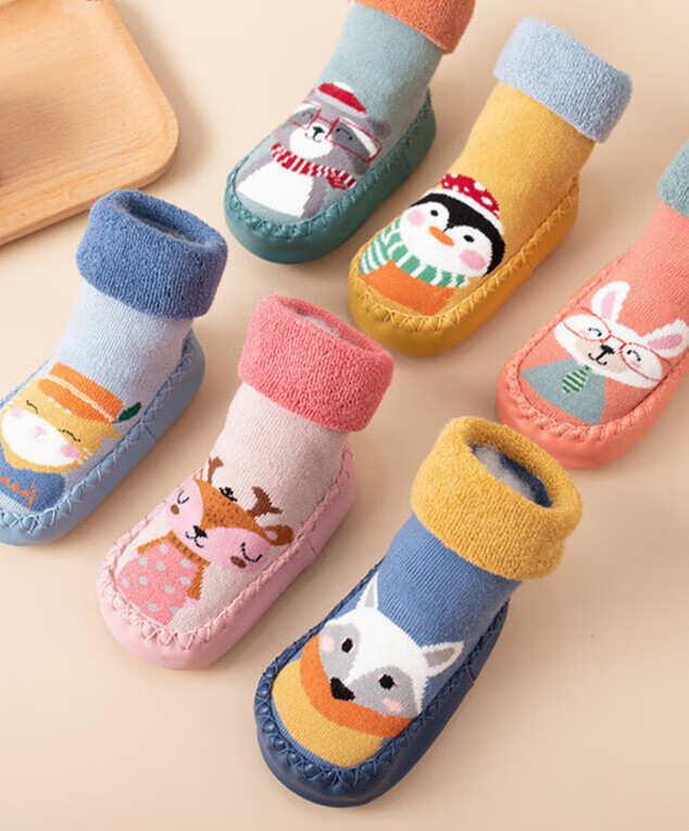 婴儿鞋袜0-1岁秋冬季鞋袜一体连体鞋儿童袜子鞋男女宝宝地板袜软底