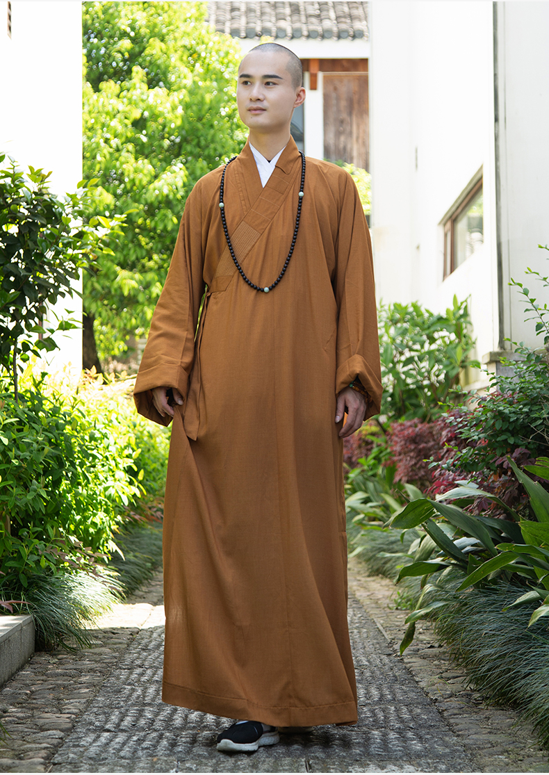 僧衣缎梵僧服装夏季薄款大褂男女款僧衣长褂佛教出家僧人和尚衣服长衫