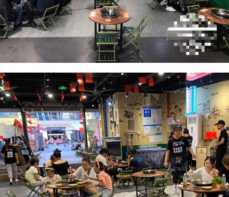 地摊火锅桌椅 地摊鱼火锅桌子商用贵州打边炉烙锅烧烤矮桌子市井羊肉