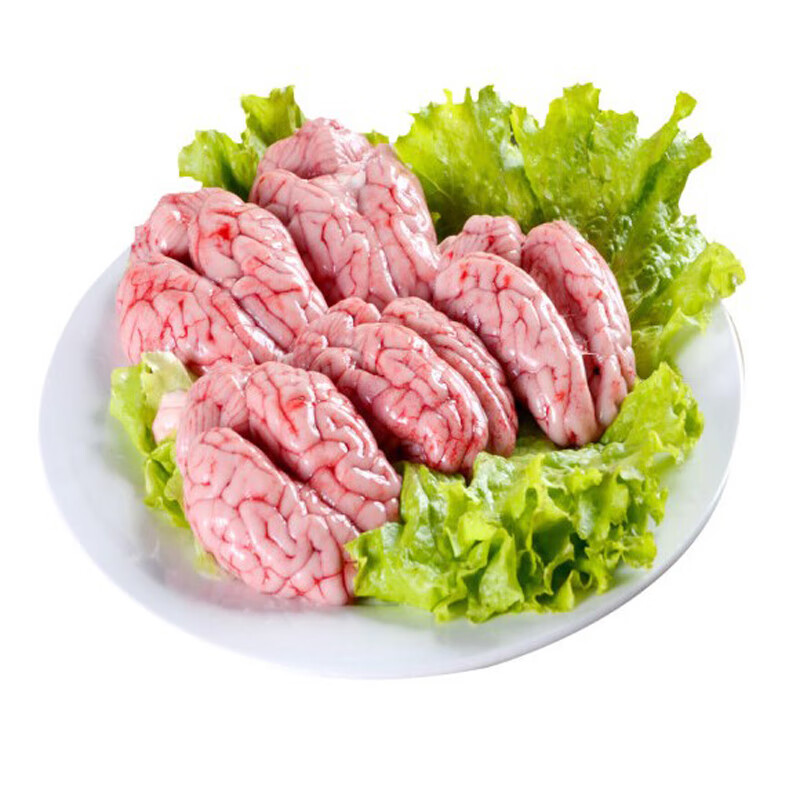 新鲜猪脑花 火锅炖汤食材生猪脑髓 冷冻猪脑子8副700克【图片 价格