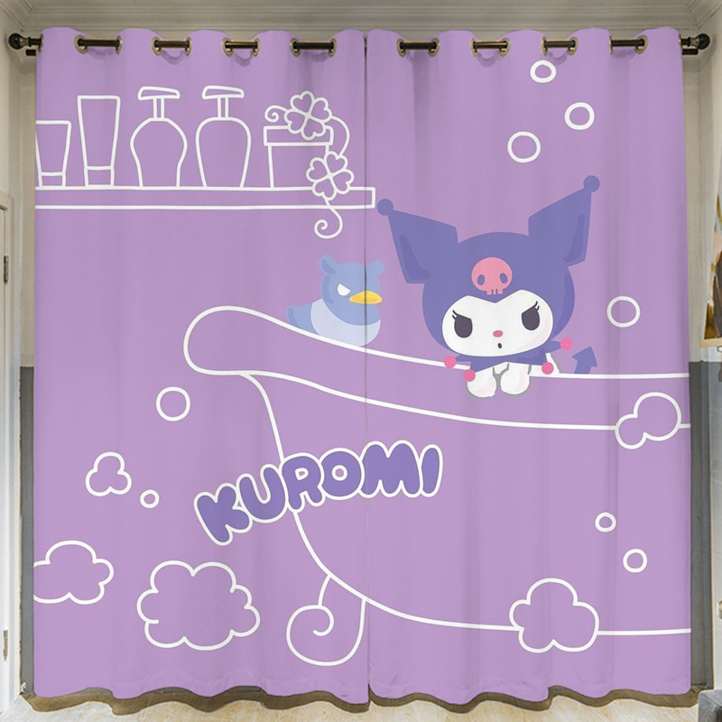 三丽鸥门帘卡通儿童房可爱女孩挂钩式新款遮光女生卧室日式公主风 帕