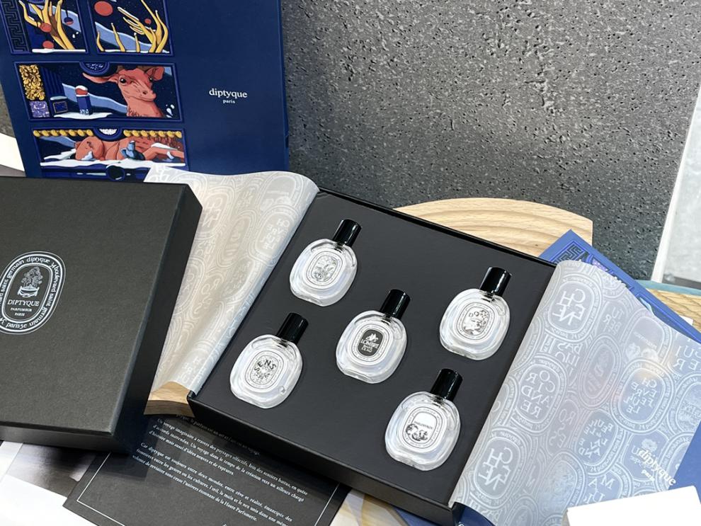 diptyque/蒂普提克 圣诞限量版 q版小样淡香水5件套10ml 礼盒套装