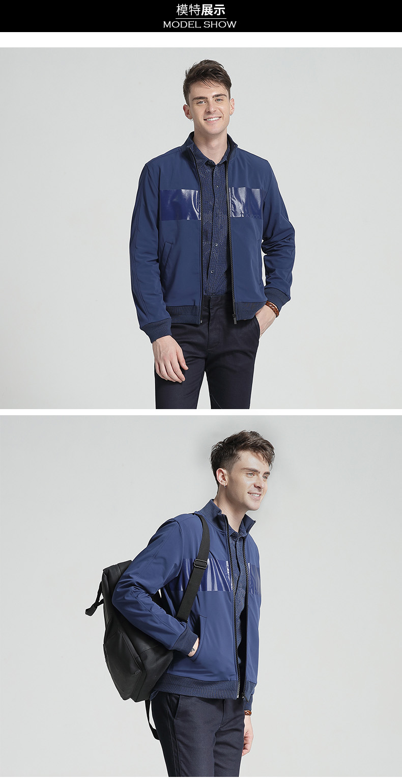 texwood萍果男士秋冬款时尚运动休闲风棒球夹克外套9jca140a 蓝色 xxl