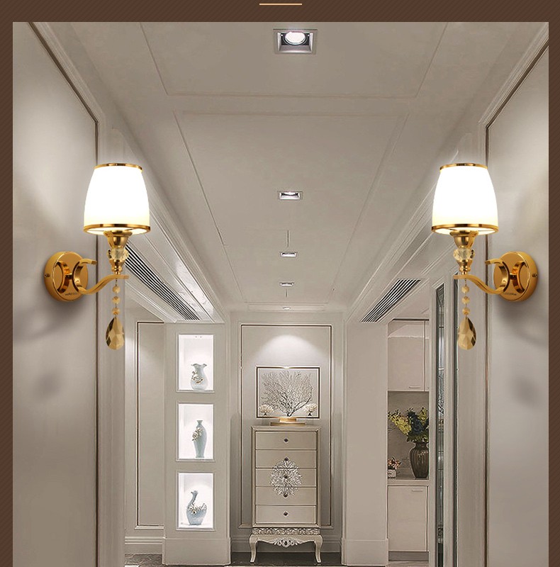 三雄极光 柔悦led壁灯美式床头灯走廊过道玄关墙壁灯挂灯 柔悦 e27 铬