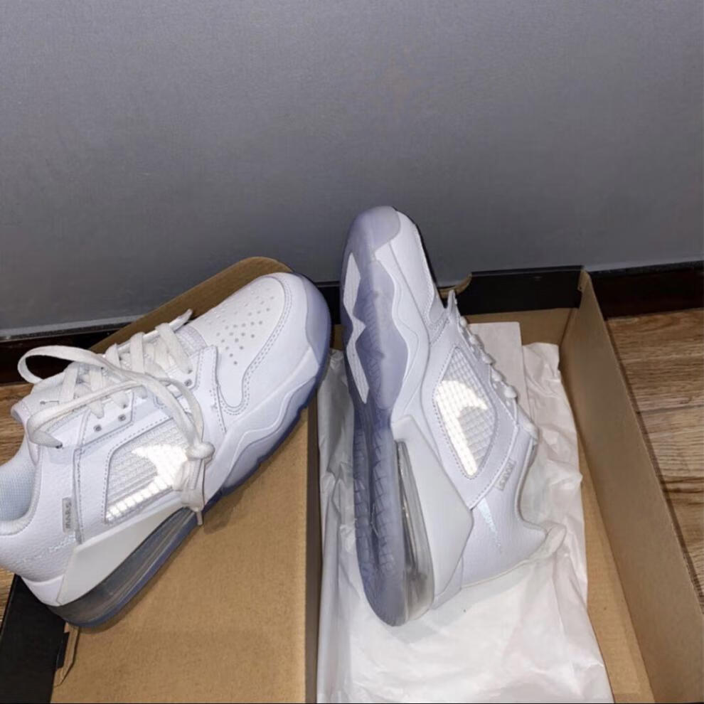 air mars aj 270 low纯白男鞋女鞋低帮气垫运动篮球鞋 ck1196-100