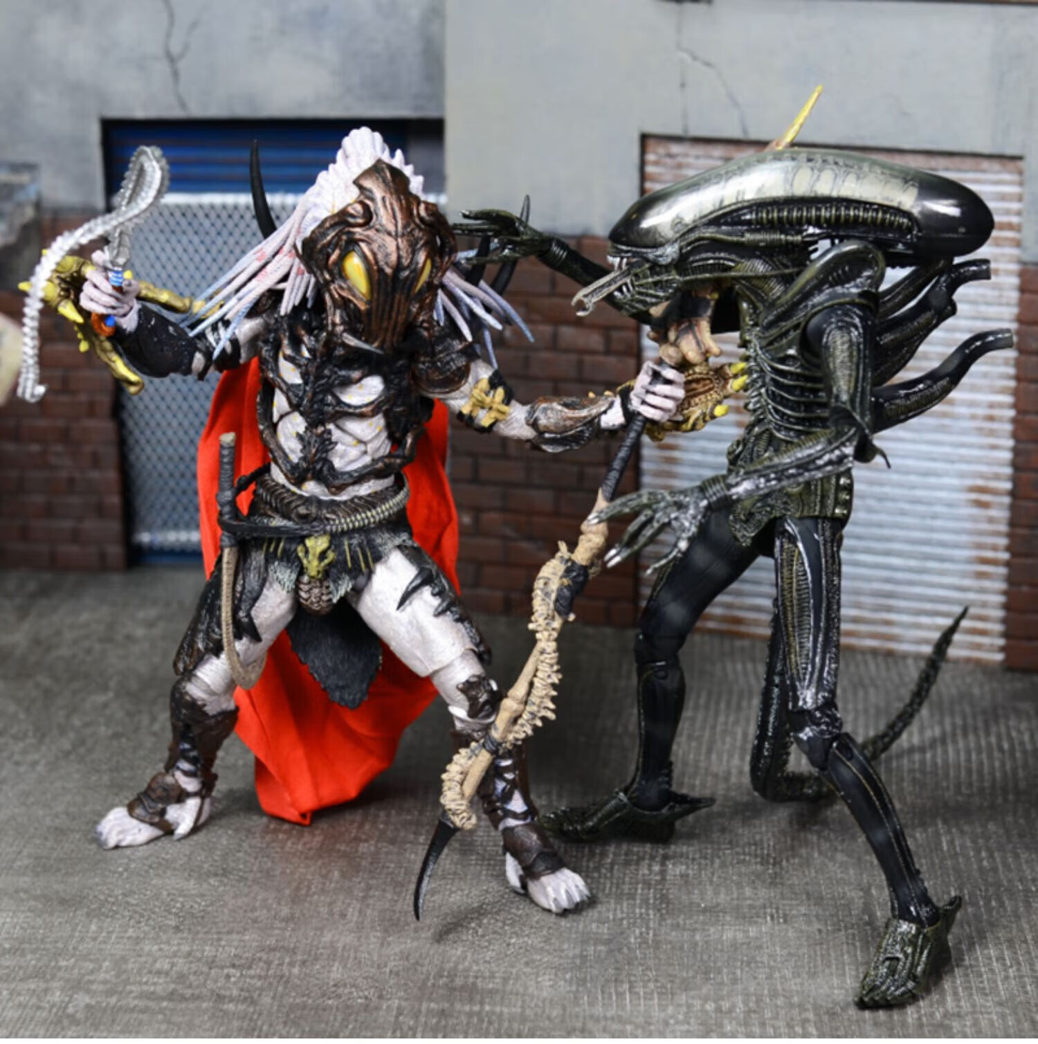 万代(bandai)neca阿尔法铁血战士大战异形a1透明头脑 7寸可动人偶带标