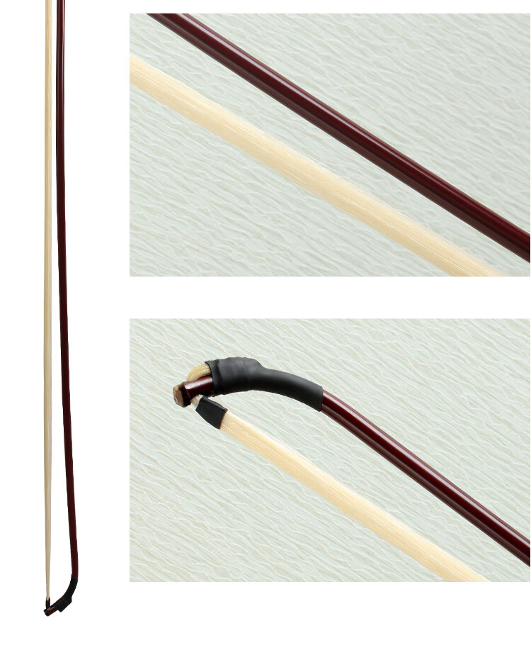 紫竹二胡弓配件毛真马尾尔二胡弓子琴弓演奏级拉弓马尾弓78cm紫竹弓