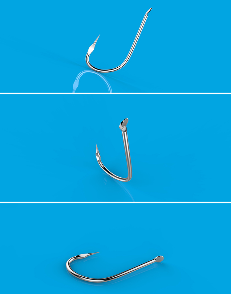 速锐无倒刺鱼钩防脱袖钩进口日本散装鱼钩无倒刺竞技黑坑罗非鱼钩 50