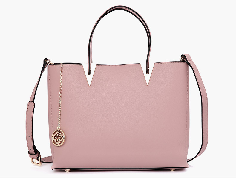 皮尔卡丹pierrecardin女包时尚手提包女真牛皮包女士包包大包黑色p7b