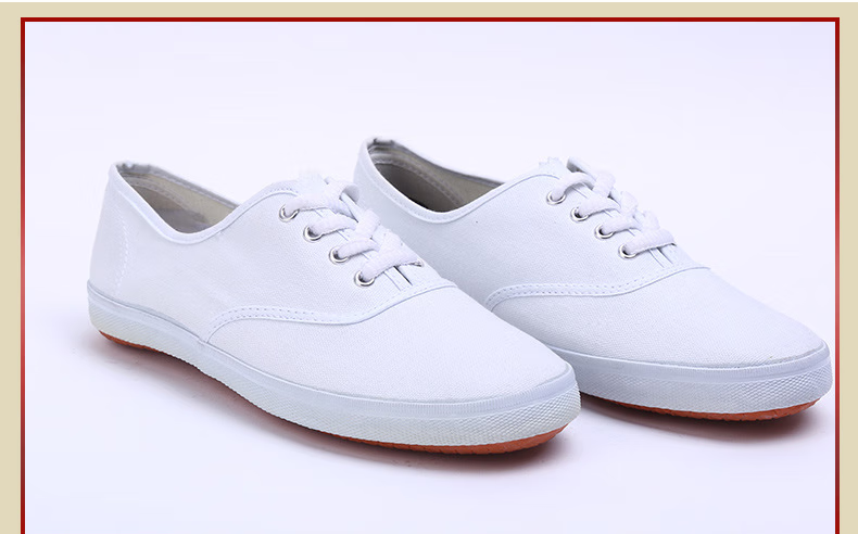 山东鲁泰布鞋工作鞋小白鞋白力士鞋白网球鞋白球鞋系带结实耐用软底