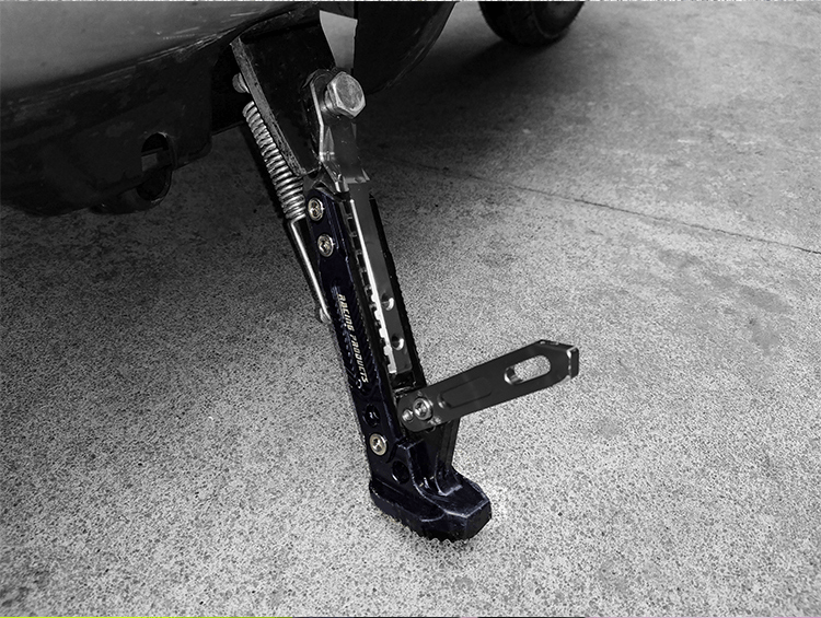小牛边撑电动车摩托车脚撑可调节改装单边脚架深远009cnc侧支架加厚