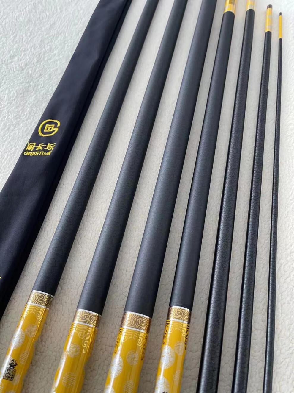 大物竿钓鱼竿超轻超硬19调6h高碳素鱼竿手竿台钓竿新款金麒麟鱼竿轻硬