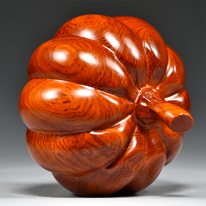 黛安缇花梨木雕南瓜摆件红木家居客厅办公室植物装饰工艺品开业新居