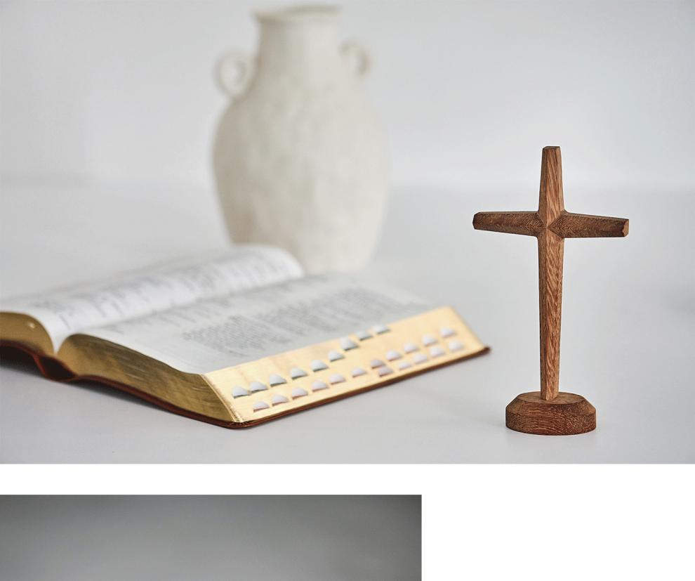 十字架摆件 光盐生活馆实木十字架造型摆件简约气质装 【大号】8*15cm