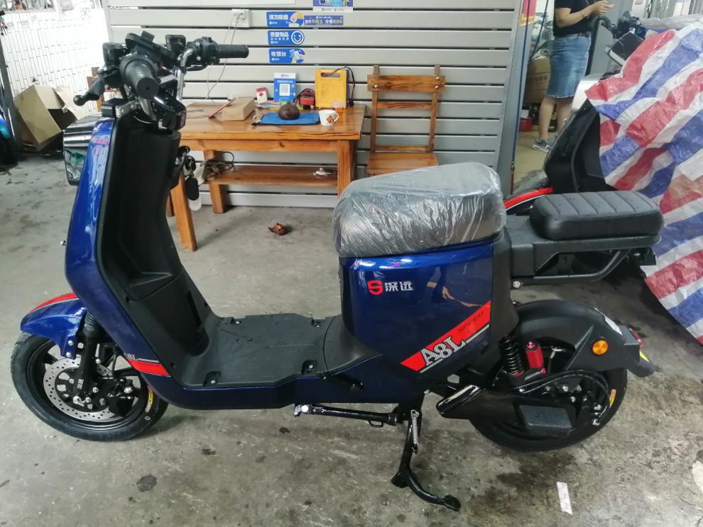 深远a8l电动自行车 动力版 外用神骑 多色可选 广州同城 蓝色 48v 70