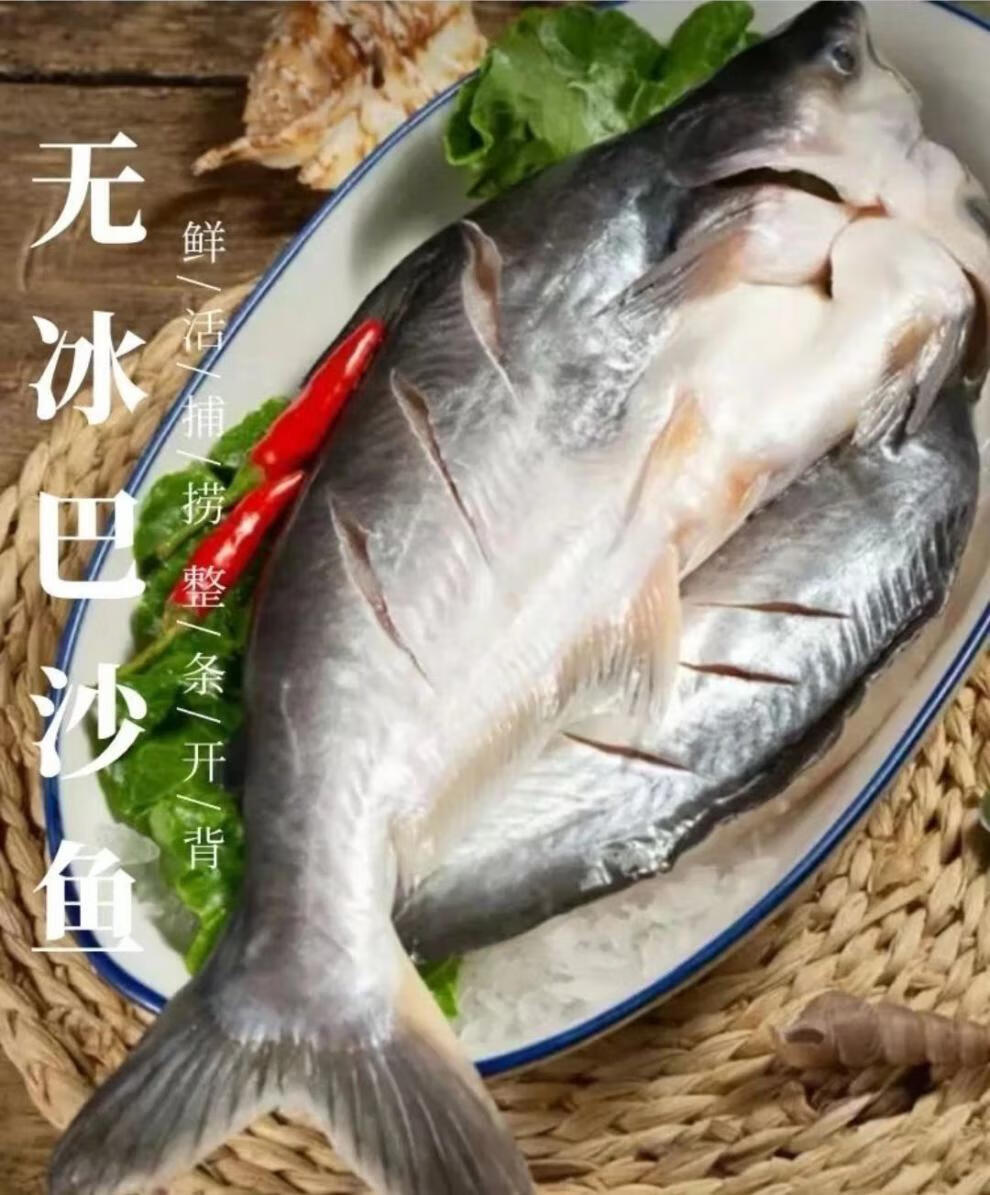 新鮮整條巴沙魚批發開背湄公魚烤魚水產帶皮燒烤商用淨膛龍利魚巴沙一