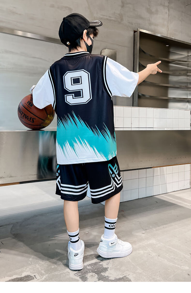 安踏【捡漏专区】小孩子穿的男童篮球服中大儿童9号球衣夏季运动透气