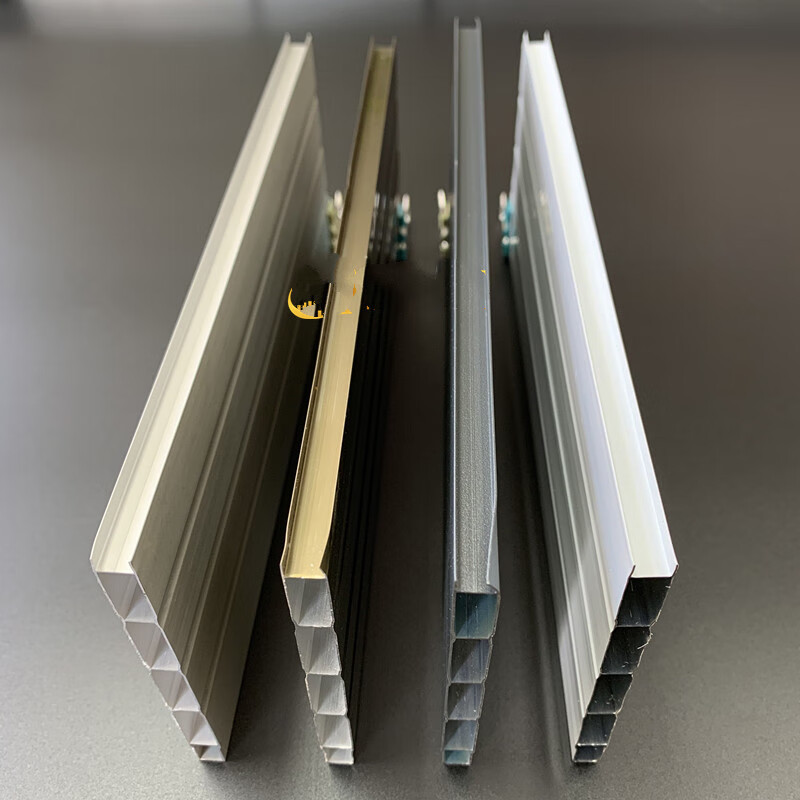 香槟深灰白色铝合金扣板拼板91*8铝门扣板门窗吊顶隔断挡板铝型材