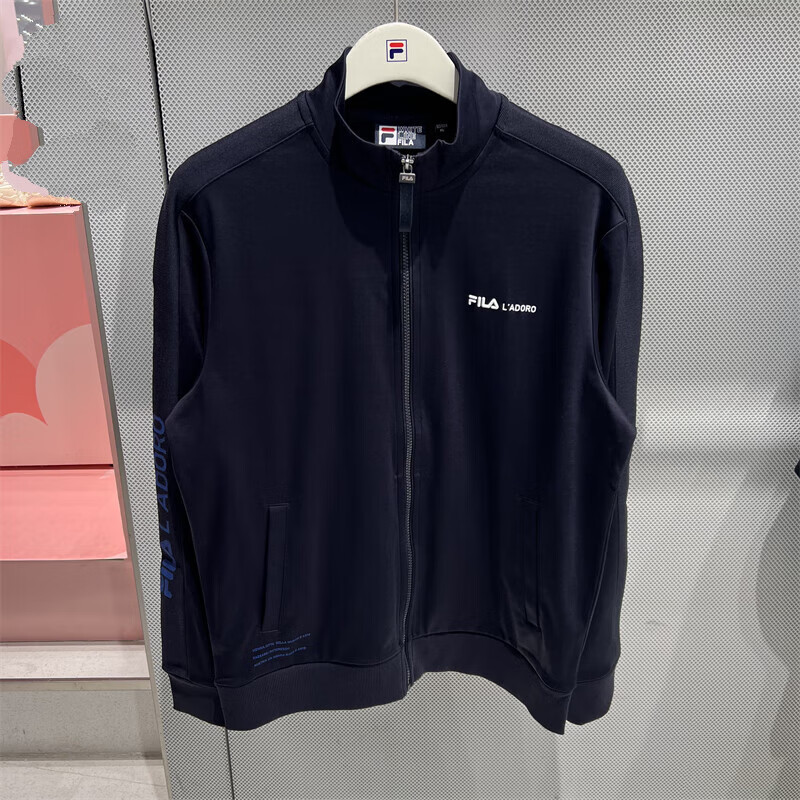 fila斐乐外套男2022秋季新款时尚休闲通勤针织夹克上衣 f11m238502fnv