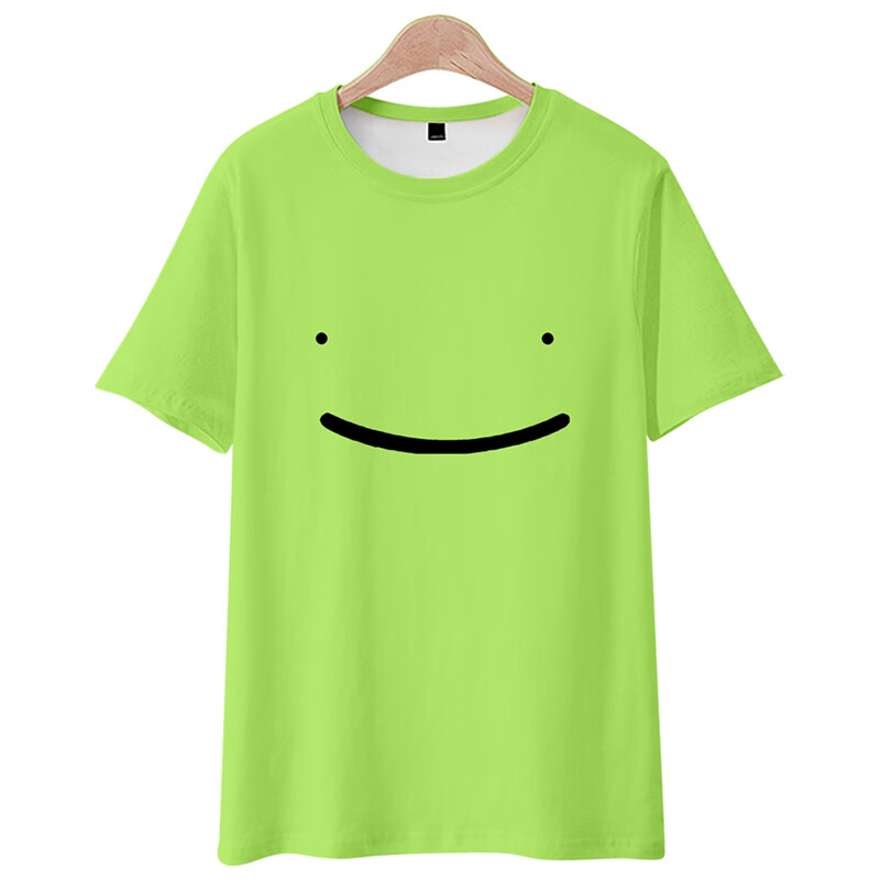 麟月夏季新款dream短袖笑脸印花3d短袖男童潮流百搭休闲宽松童装t恤 1