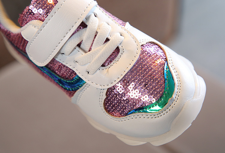 迪士尼(disney) 2019秋季新款儿童闪灯鞋男女童亮灯运动鞋1-3-5岁半2