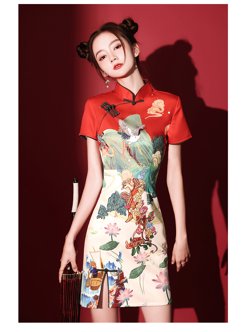 tomstoys轻奢大牌女装 国潮旗袍2022年新款夏款炸街中国风少女年轻款