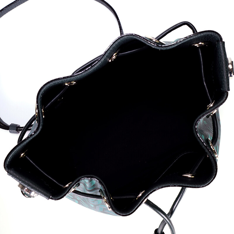 lancel兰姿新款女包lancelgram水桶包印花牛皮单肩斜挎包桃红色