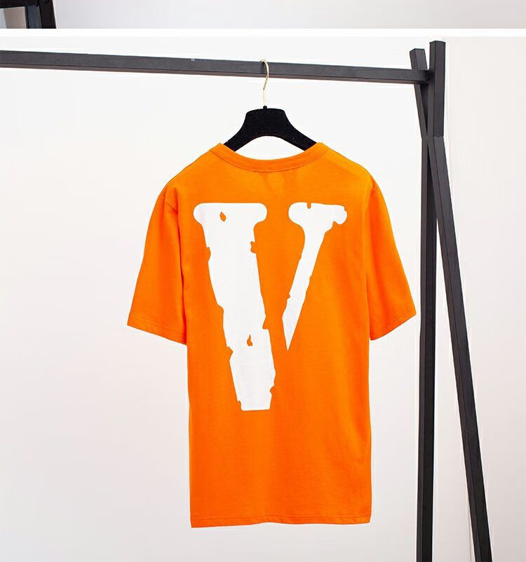 过验现货vlone短袖t桖大v纽约奥斯汀游击店friends男女tee桔色friends